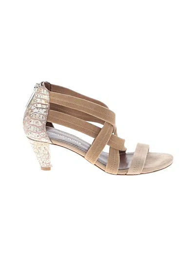 Pre-owned Donald J Pliner Sandals In Gold