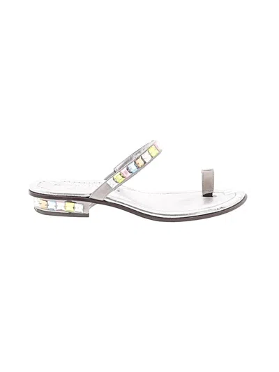 Pre-owned Donald J Pliner Sandals In Gray