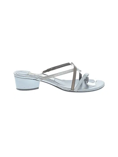 Pre-owned Donald J Pliner Sandals In Silver