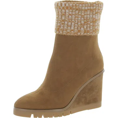Donald J Pliner Sindie Womens Knit Cuffed Booties In Brown