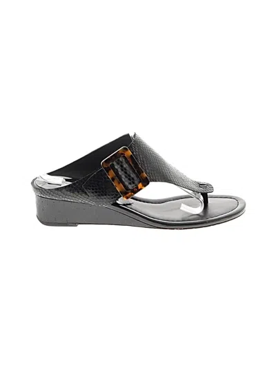 Pre-owned Donald J Pliner Wedges In Black