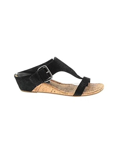 Pre-owned Donald J Pliner Wedges In Black