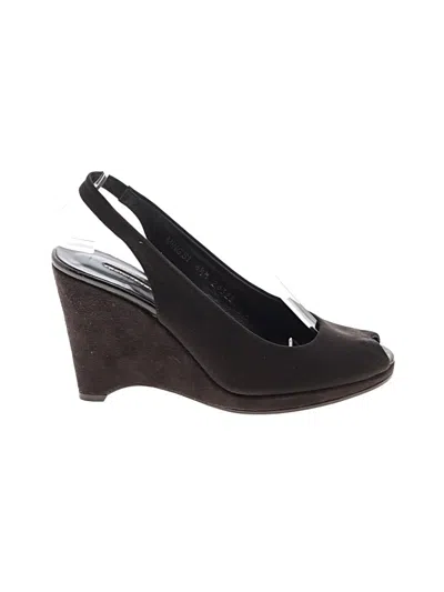 Pre-owned Donald J Pliner Wedges In Black