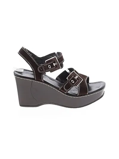 Pre-owned Donald J Pliner Wedges In Black