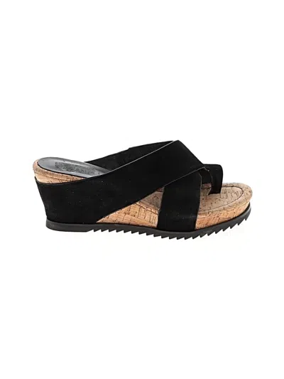 Pre-owned Donald J Pliner Wedges In Black