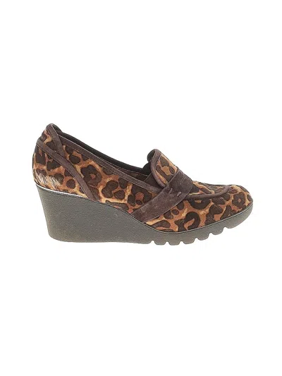 Pre-owned Donald J Pliner Wedges In Brown