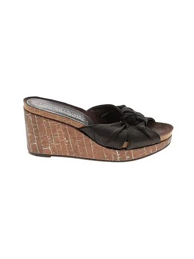 Pre-owned Donald J Pliner Wedges In Brown
