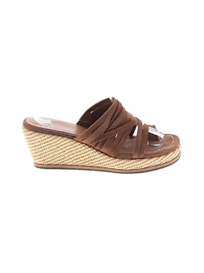 Pre-owned Donald J Pliner Wedges In Brown