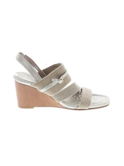 Pre-owned Donald J Pliner Wedges In Silver