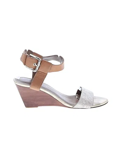 Pre-owned Donald J Pliner Wedges In Silver