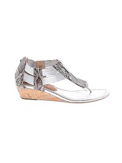 Pre-owned Donald J Pliner Wedges In Silver