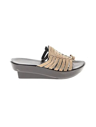 Pre-owned Donald J Pliner Wedges In Tan