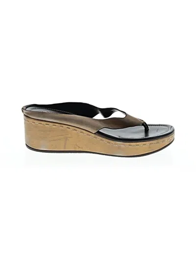 Pre-owned Donald J Pliner Wedges In Tan