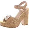Donald J Pliner Womens Buckle Cork Platform Sandals In Multi