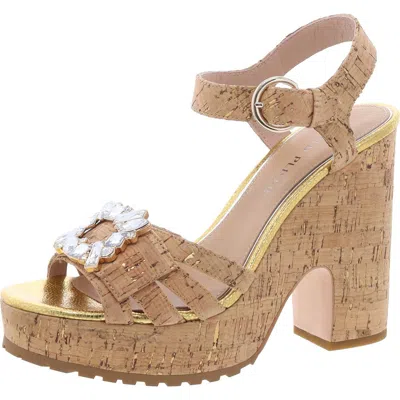 Donald J Pliner Womens Buckle Cork Platform Sandals In Multi