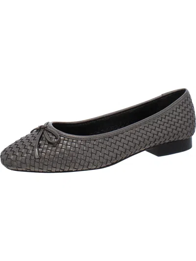 Donald J Pliner Womens Leather Slip-on Ballet Flats In Grey