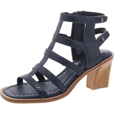 Donald J Pliner Womens Snake Print Leather Gladiator Sandals In Blue