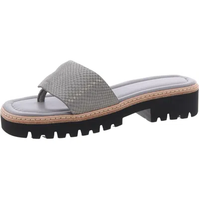 Donald J Pliner Womens Snake Print Slide Sandals In White