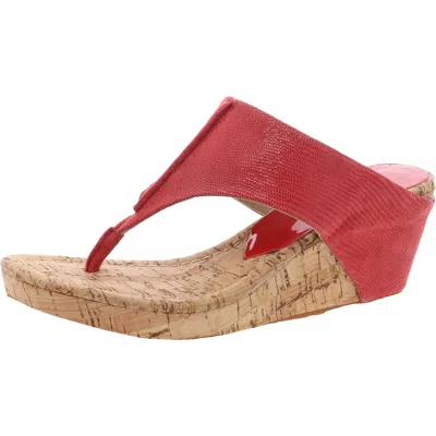 Donald J Pliner Womens Snake Print Wedge Sandals In Red