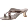 Donald J Pliner Womens Toe Loop Calf Hair Mules In Multi