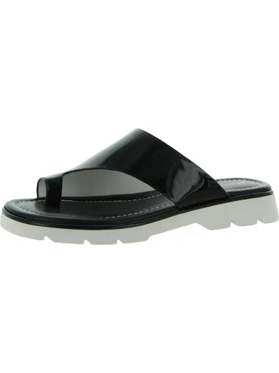 Donald J Pliner Haily Womens Leather Casual Slide Sandals In Black