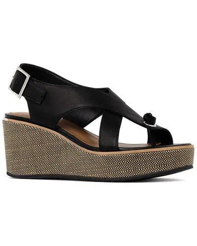 DONALD PLINER ALANEE01 LEATHER SLINGBACK WEDGE SANDAL