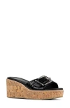 Donald Pliner Alfee Platform Wedge Slide Sandal In Black