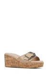 Donald Pliner Alfee Platform Wedge Slide Sandal In Brown