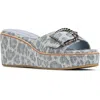 Donald Pliner Alfee Platform Wedge Slide Sandal In Denim