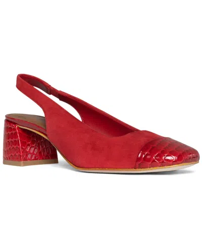 Donald Pliner Amore Leather Pump In Red