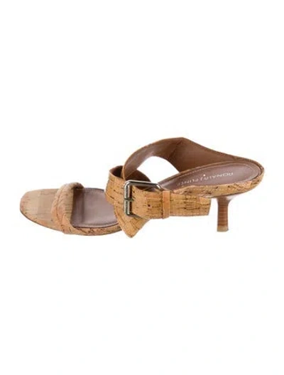 Pre-owned Donald Pliner Animal Print Espadrilles In Brown