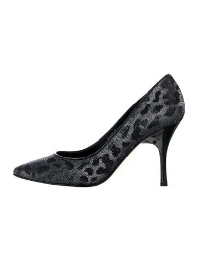 Pre-owned Donald Pliner Animal Print Pumps In Blue