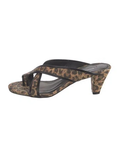 Pre-owned Donald Pliner Animal Print Sandals In Multicolor