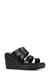 Donald Pliner Annamaria Platform Wedge Slide Sandal In Black