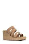 Donald Pliner Annamaria Platform Wedge Slide Sandal In Brown