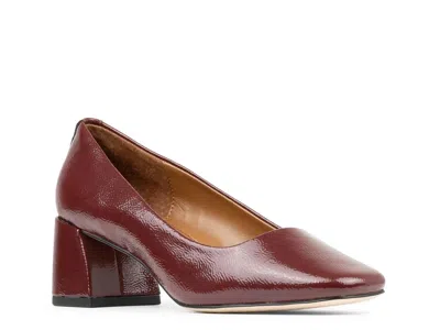 Donald Pliner Patent Pump In Burgundy
