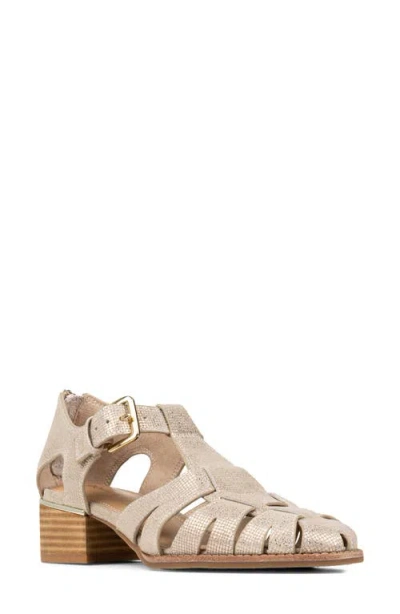 Donald Pliner Back Zip Fisherman Sandal In Brown