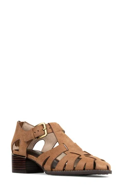 Donald Pliner Back Zip Fisherman Sandal In Brown