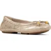 Donald Pliner Ballet Flat In Gold