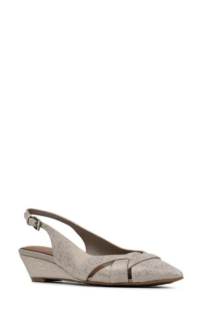 Donald Pliner Barbee Slingback Wedge Pump In Gray