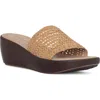 Donald Pliner Basketweave Wedge Sandal In Camel