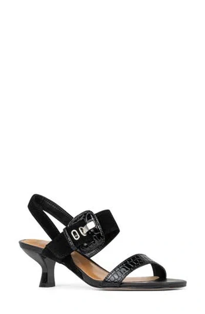 Donald Pliner Big Buckle Slingback Sandal In Black