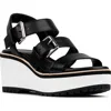 Donald Pliner Blerina Foam Wedge Sandal In Black