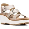 Donald Pliner Blerina Foam Wedge Sandal In Platinum