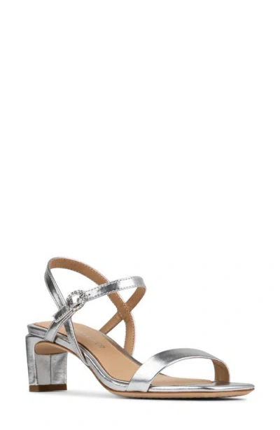 Donald Pliner Block Heel Sandal In Metallic