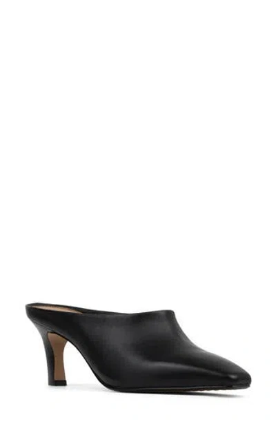 Donald Pliner Braelynn Leather Heeled Mule In Black