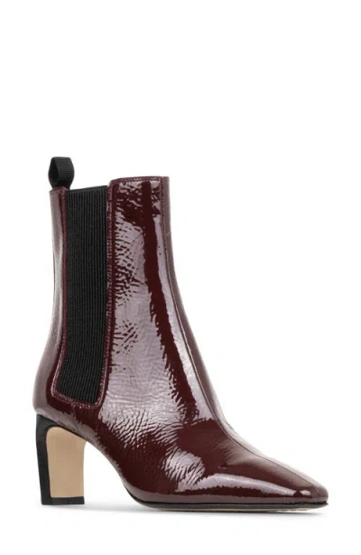 Donald Pliner Brittnie Patent Leather Bootie In Brown