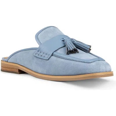 Donald Pliner Bryant Tassel Mule In Denim