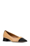 Donald Pliner Cap Toe Pump In Brown