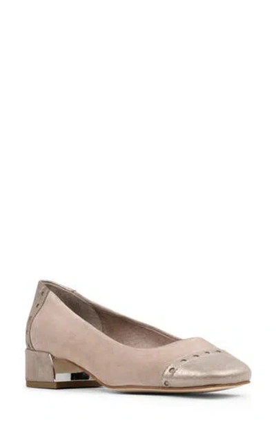 Donald Pliner Cap Toe Pump In Nude